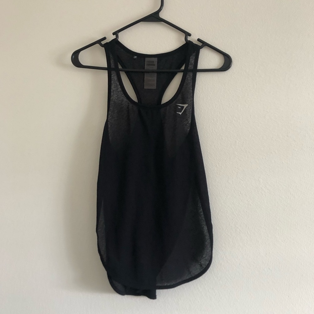 Sheer black gymshark tank